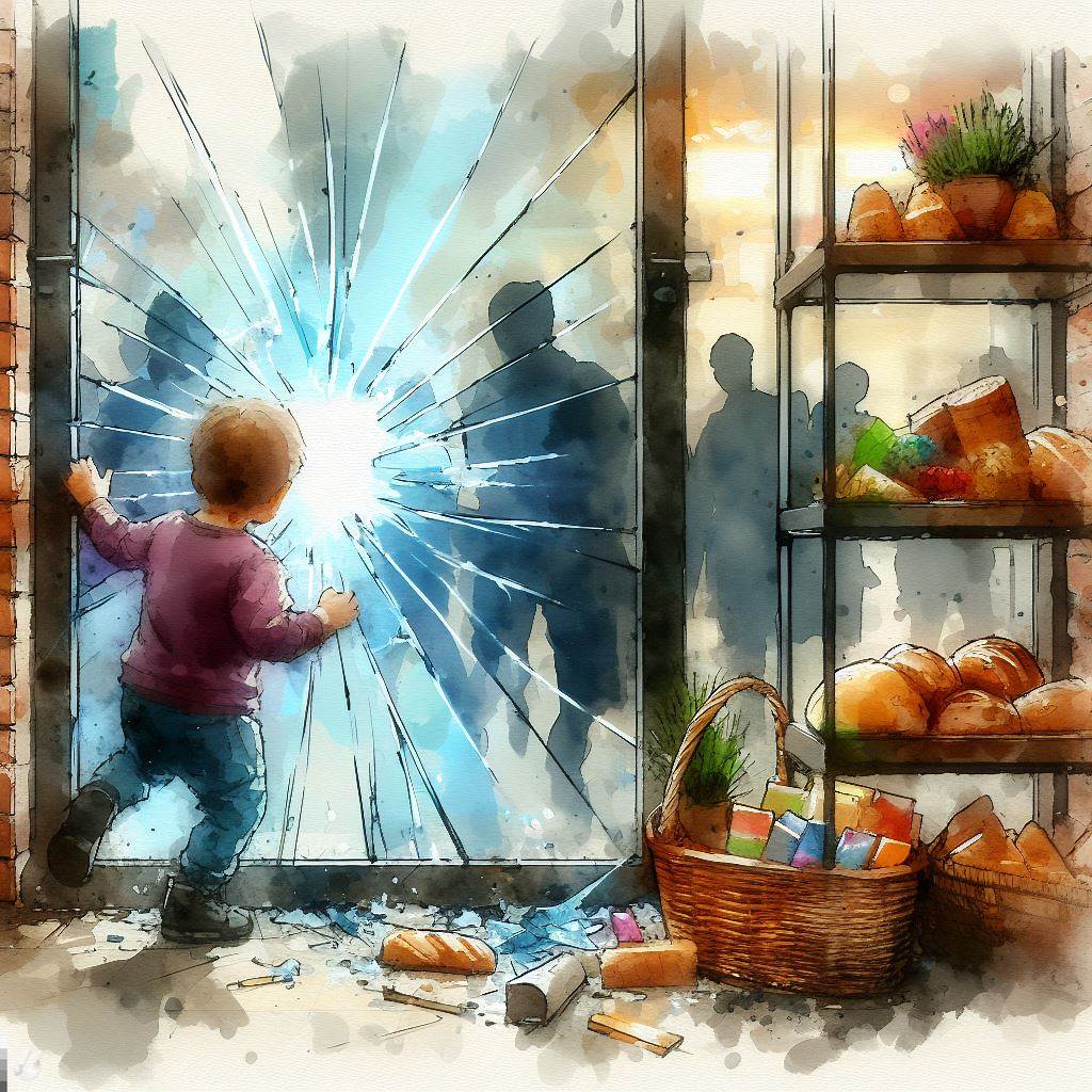 🧵 Un niño rompe el escaparate de una panadería con una piedra. 

Los vecinos se acercan a ver el destrozo y a consolar al panadero, pero uno de ellos sugiere que gracias al acto de vandalismo ahora el cristalero podrá vender un cristal...

¿Genera beneficios la destrucción? 🧠