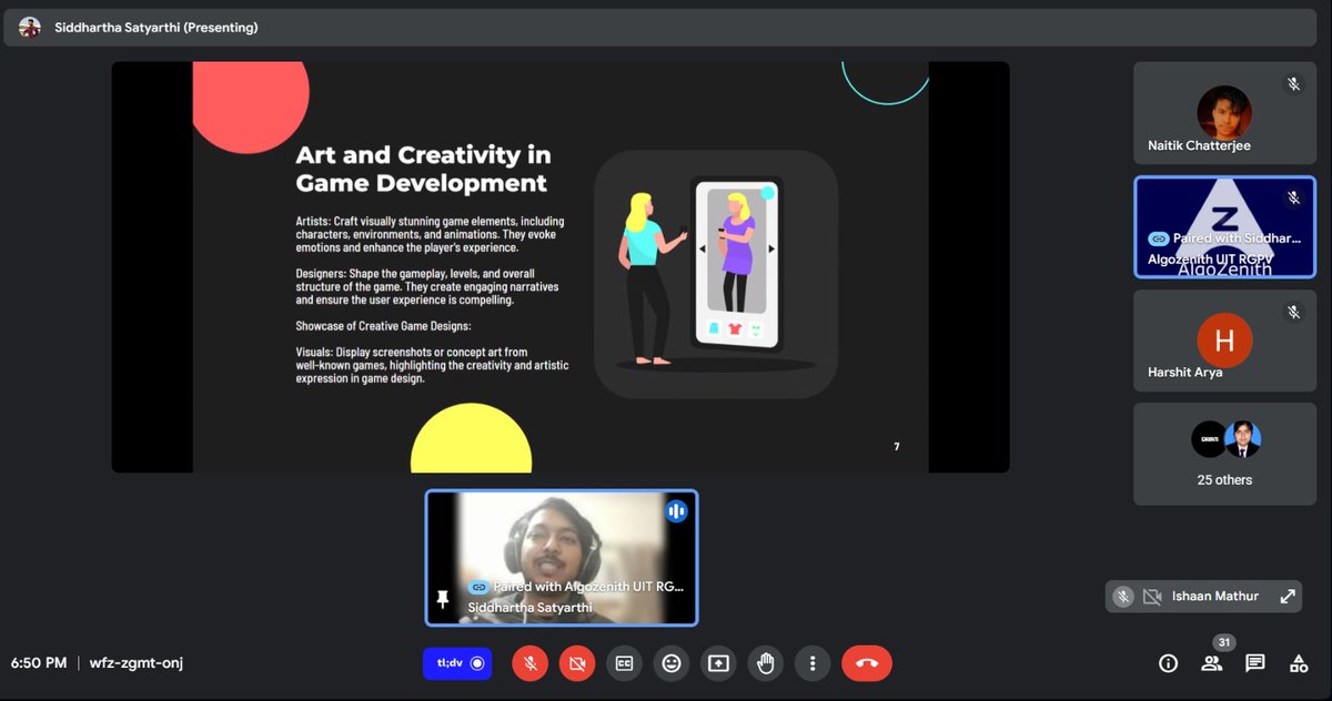 Ishaan__Mathur's tweet photo. 👾My brain just leveled up!👾 
Algozenith UIT's game dev workshop is like a power-up for creativity, except instead of mushrooms, it's fueled by caffeine and @ColossalMonk 's coding magic.

P.S. Never knew designing pixelated worlds could be so thrilling !!! 🚀 https://t.co/NjC9FPHJw1