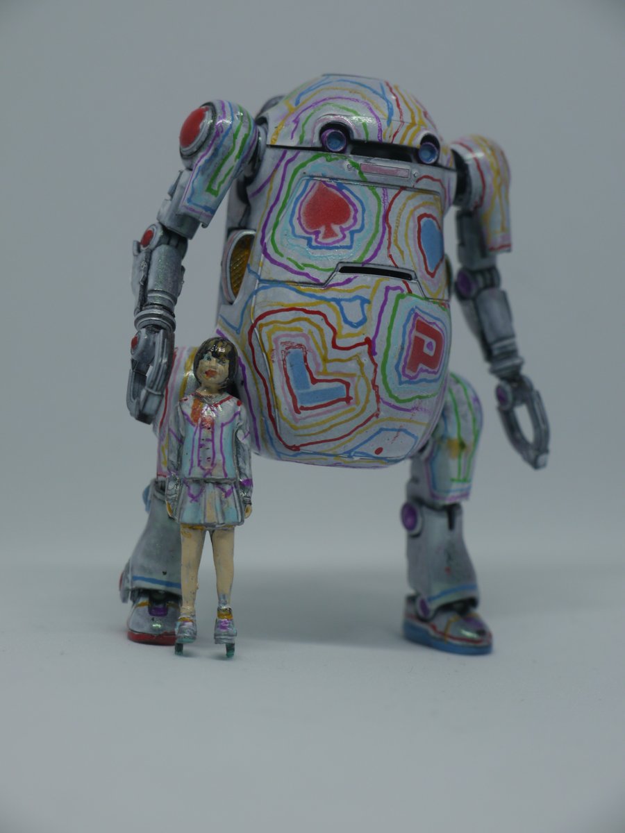 Anomodeller's tweet photo. #GSIクレオス #Mrホビー #リンプラ塗装コンテスト
#リンプラ全色制覇 #ハセガワ賞
1/35 メカトロウィーゴをステラホワイトをベースに全色を使用して手書きマーキング https://t.co/adiFzo8wpt