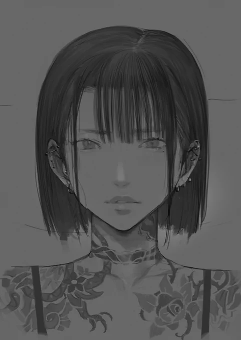 過去絵加筆してみた(1枚目が加筆後)加筆前のは情報量少ないから誤魔化しが効いて可愛いんだけど二次元絵あるあるで身体はリアルなのに顔がのっぺりしちゃってる現象が起きてる。当時はあれ以上塗れなかった。今はもう少し立体感出せるけどやっぱり違和感はあるのでその辺りどうにかしたいネ 