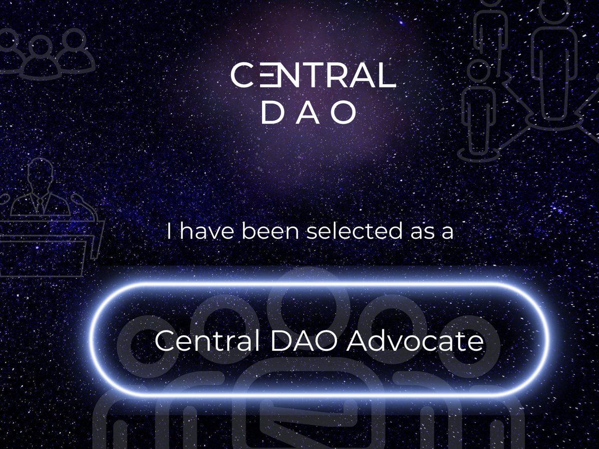 ntaneja921's tweet image. Excited to announce my selection as a Central DAO Advocate! Thrilled to contribute to the
community&apos;s growth and education in the Web3 space. #CentralDAO #Web3Communit