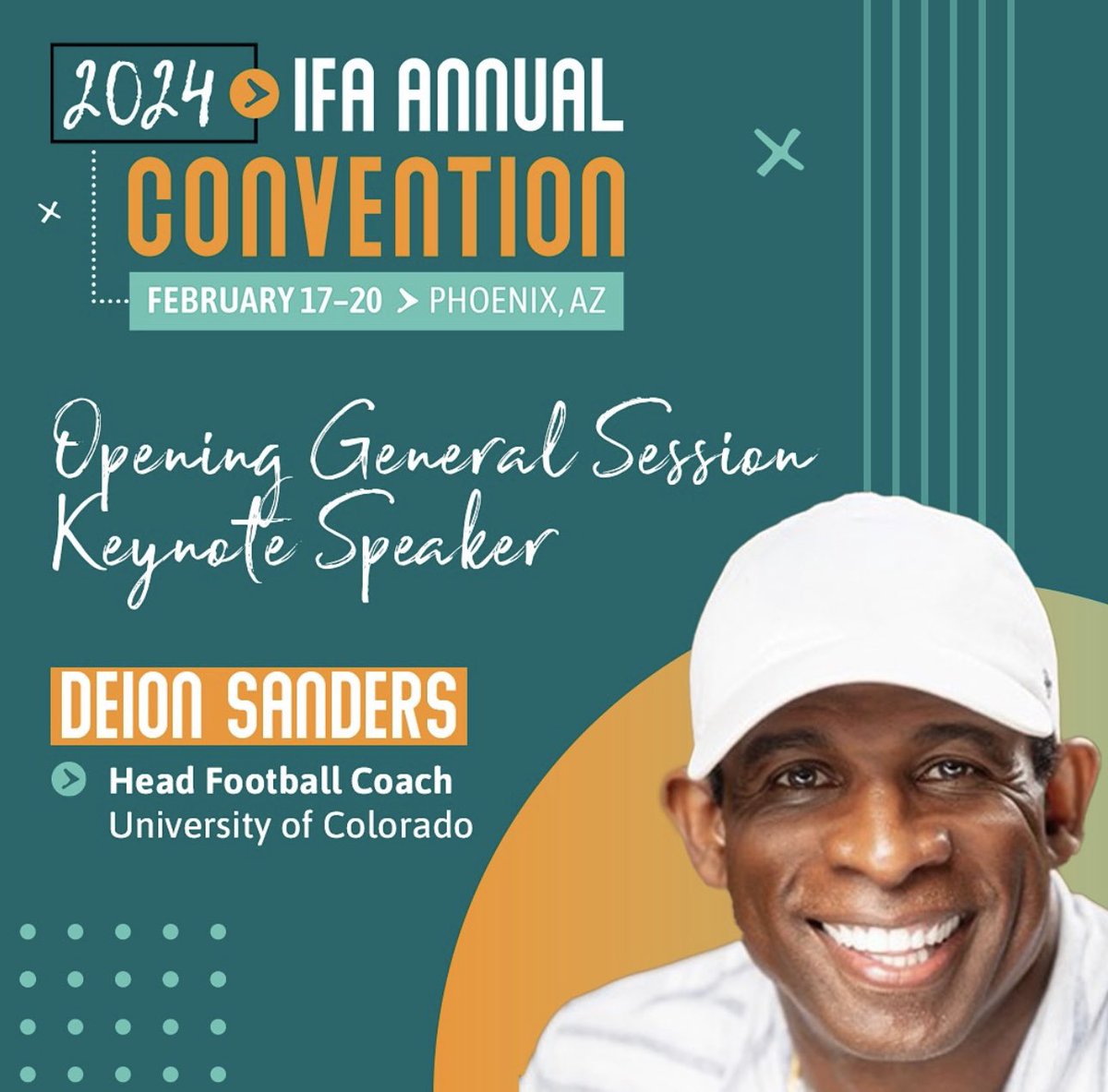 MatthewGourgeot's tweet photo. @Franchising411 better have the theme music ready @DeionSanders #IFA2024 #SmallBusiness #thryv https://t.co/bH8ZNpne07