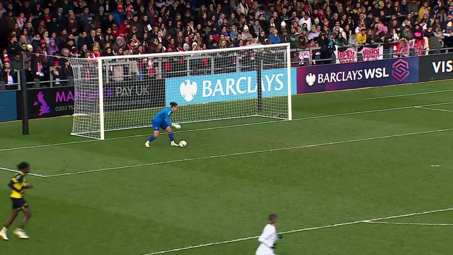 Arsenal loanee, Michelle Agyemang scores against her parent club for @WatfordFCWomen 😳#AdobeWomensFACup