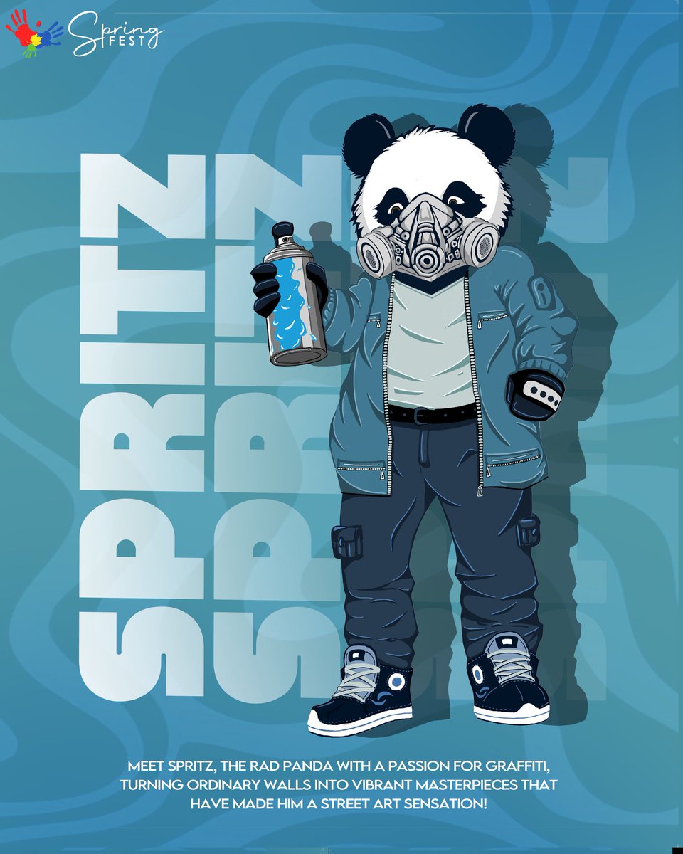 Meet our next mascot Spritz, the jazzy artist who leaves no wall clean. His graffiti turns ordinary walls into vibrant masterpieces that have made him a sensation.

#sf #sf24 #springfest #iitkgp #mascot #spritz #cool #graffiti #collegefest #theme