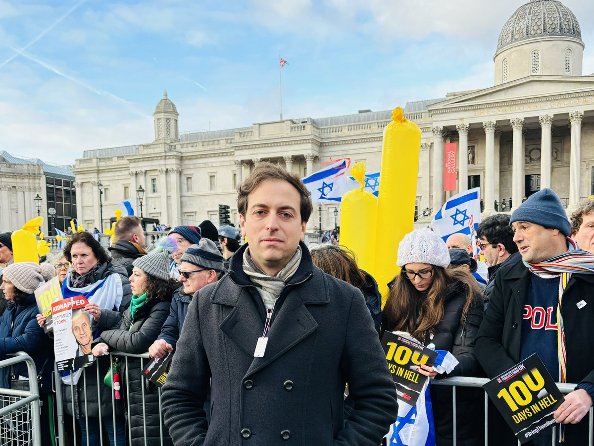 Proud to be here in Trafalgar Square with so many others 100 days after the 7th October atrocity to show solidarity with #Israel and say together with one voice: #BringThemHome