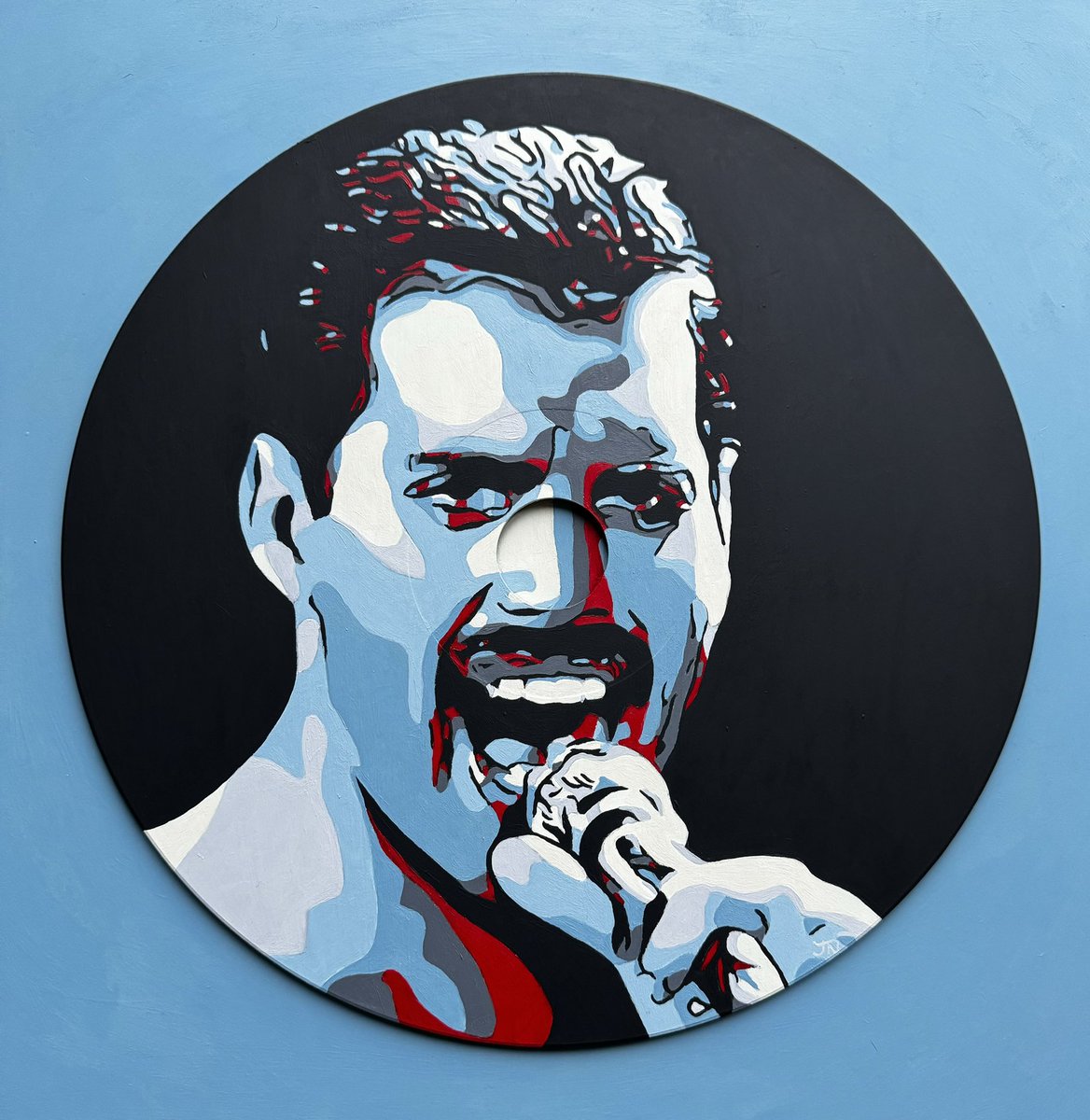 Just finished my #FreddieMercury #portrait #painting #painted #ukartist #artist