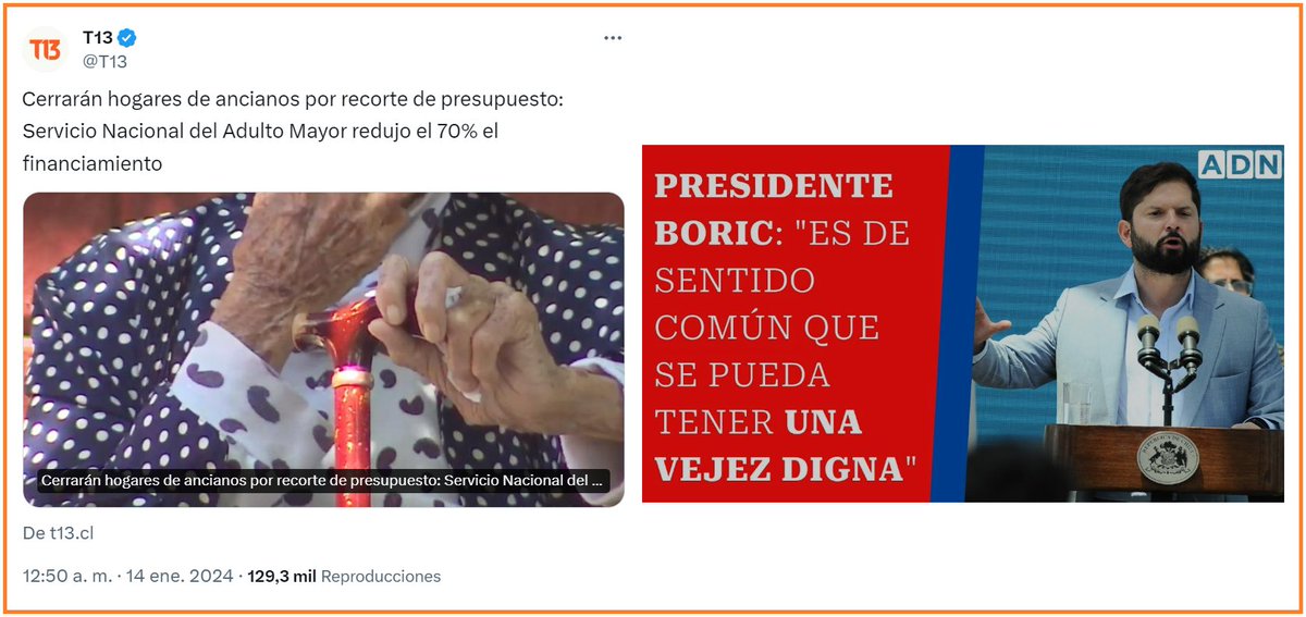 sergiou01329861's tweet photo. Ayer, te prometía una vejez digna.
Hoy, recorta presupuesto al Servicio Nacional del Adulto Mayor en un 70%.
Tal vez, necesita esa plata para entregar más Pensiones de Gracia a delincuentes.