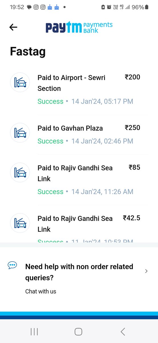 ashchaks's tweet photo. @MMRDAOfficial drove to and fro on the Atal Setu Mumbai today. Sewri to Gavhan plaza was charged Rs 250 on fastag but return journey at an open air toll in Ulve was wrongly charged Rs 200 instead of Rs 125. https://t.co/Qjx2GrnEl6