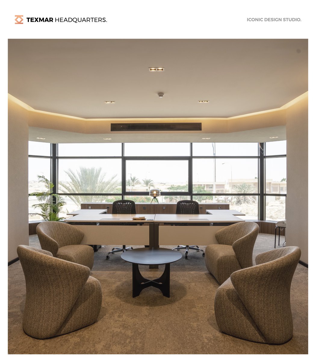 IDesignStudioEG's tweet photo. Tailored for peak team efficiency and client impressions, our meticulously designed 𝐓𝐞𝐱𝐦𝐚𝐫 offices seamlessly merge innovation with functionality💼
Follow us for more 𝐈𝐜𝐨𝐧𝐢𝐜 projects.
#interiordesign #architecture https://t.co/wEet5OolcT