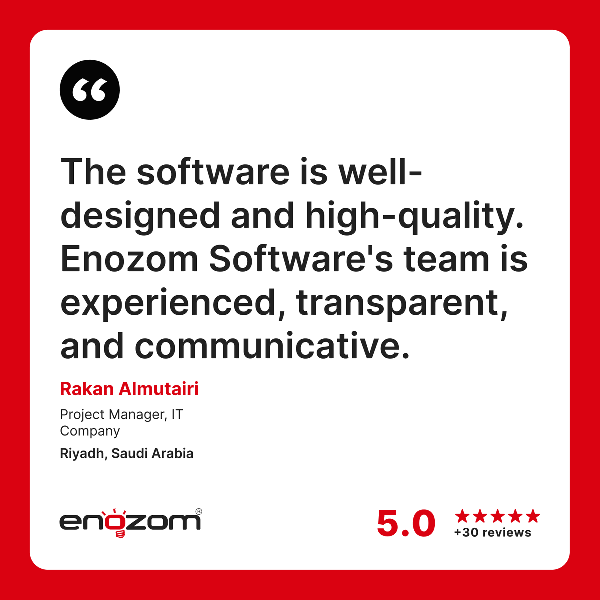 Enozom's tweet photo. An amazing review from a valued customer 📷📷
Check the full review: https://t.co/CGgqZgIwJp
And check our Clutch profile for more: https://t.co/8px9DVg5tK
#Clutch #ClutchGlobalAward #celebratesuccess #egypt #softwaredevelopment https://t.co/PaCTf5bQqU