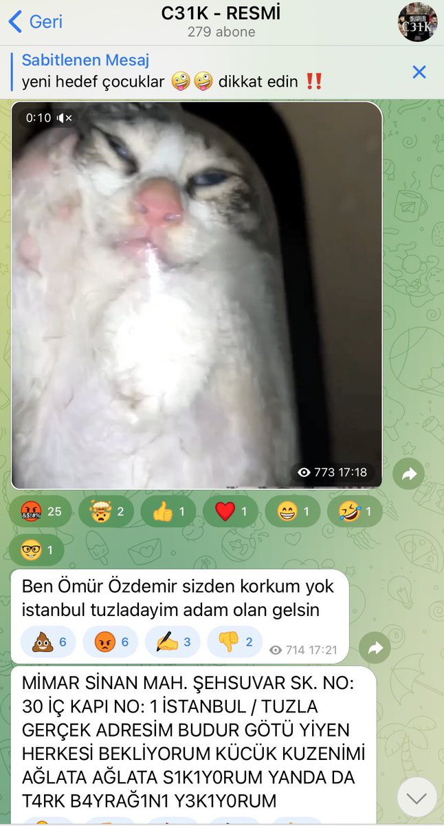 Bu alçaklar işkencelerine devam ediyor‼️

Kedileri, Köpekleri hedef gösteren ahlaksızlar eserinizden memnun musunuz⁉️

<a href="/EmniyetGM/">Türk Polis Teşkilatı</a> <a href="/SiberayEGM/">Siberay</a>

#C31KTUTUKLANSIN 
#GüsoderKapatılsın
#SokakHayvanlarıSahipsizDeğil