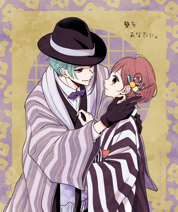 かんざしを贈り合うジェイ監♀🐬🌸 #twstプラス ⚠顏あり監