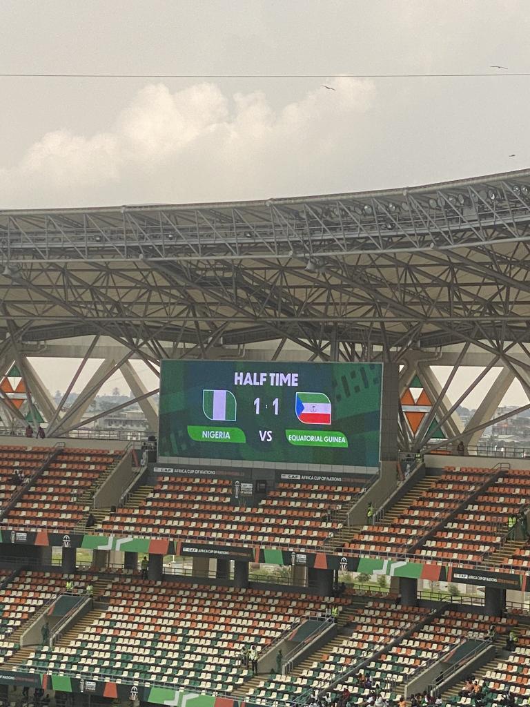 What a game, fully packed action from the 1H

🇳🇬 1:1  🇬🇶 HT
            38miñs Salvador 🔥⚽
38mins @victorosimhen9

#NGAEQG #fmsportsgh #TotalEnergiesAFCON2023    #AFC #ssfootball #AFCONonGTV #AFCONonStarTimes