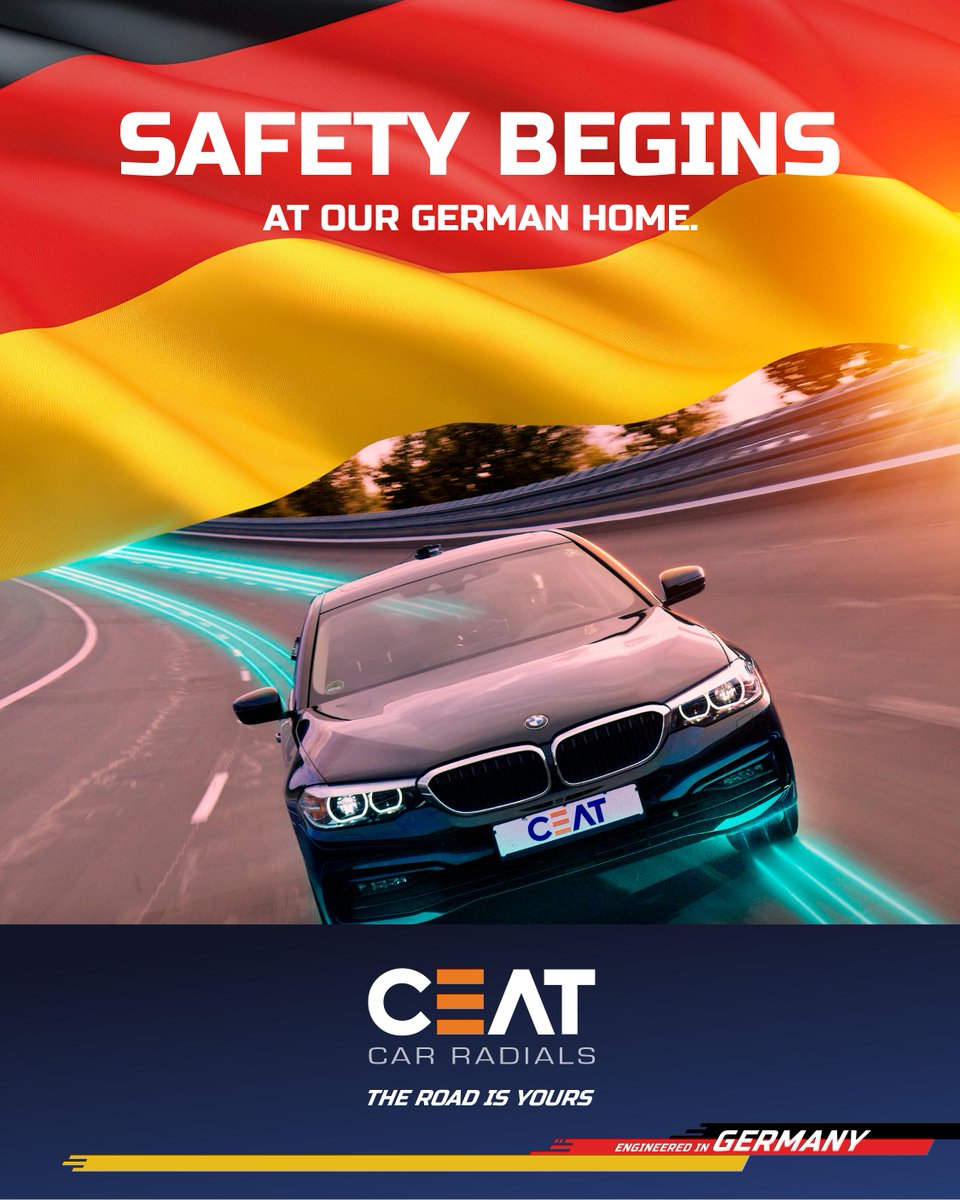 CeatSrilanka's tweet photo. Fueling fearless journeys with CEAT Car Radials! 
Now, CEAT Car Radials are engineered at the R&amp;D Center in Frankfurt, Germany. Our tyres undergo rigorous test drives because safety is our top priority! 

#CEAT #CEATSriLanka #CEATCarRadials #GermanEngineered https://t.co/kOGp1PEXMU
