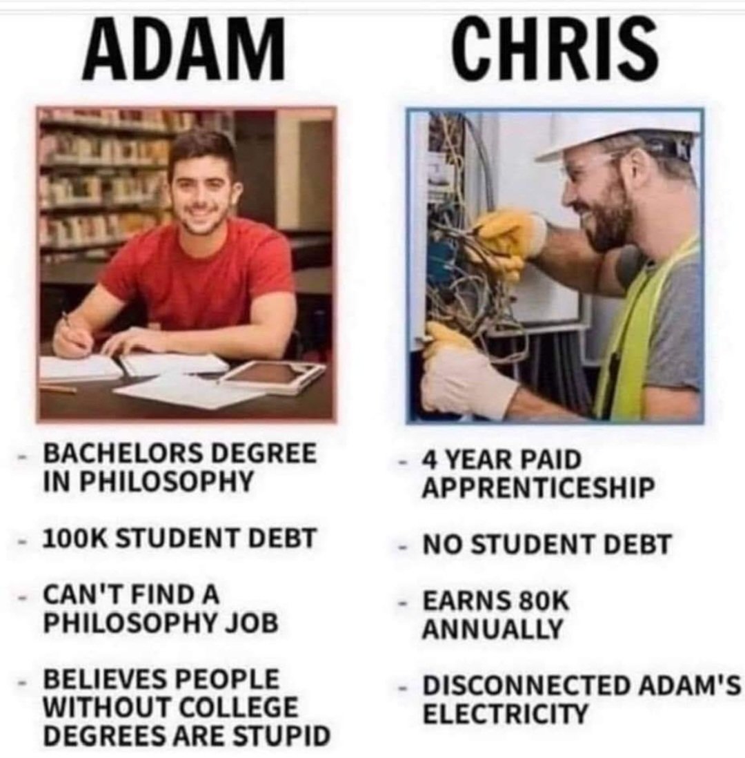 MarkUltramaga's tweet photo. Adam can pay his own school loan, as he agreed to when he took it out.  

Good life lesson right there!

Im sure Biden's reasoning to pay off school loans has nothing to do with buying votes with our money, nothing what so ever!  

It's still unconstitutional, @POTUS. Not that you care about the Constitution of the United States!