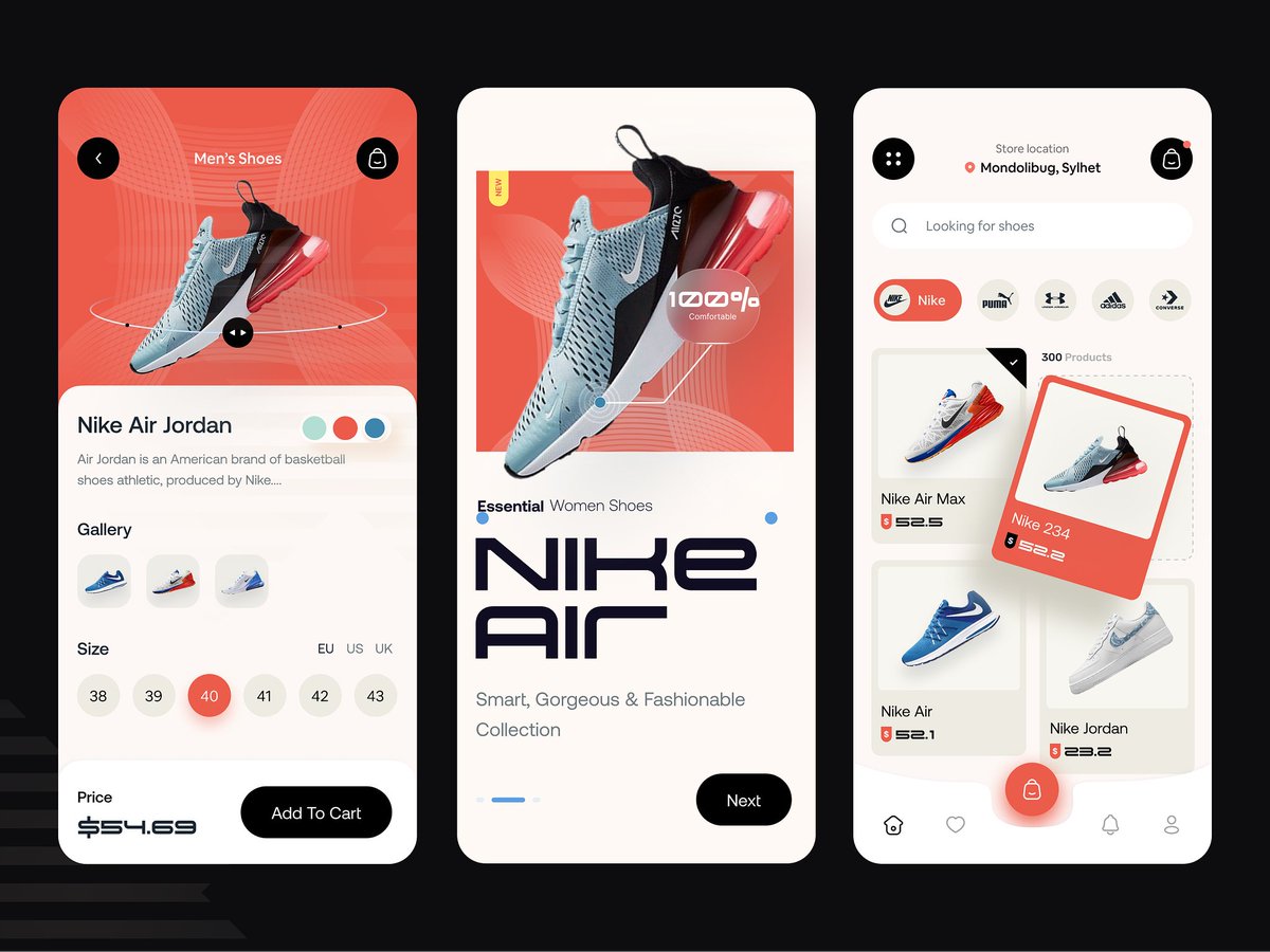 orizondesign's tweet photo. πGet ready to shop with this stunning #AppConcept for #Nike. By Mehmet Γzsoy for #OrizonDesign.π
An attention-grabbing font mixed with a simple product page and bright colors really helps this #ecommerce app stand apart.π₯
Follow for daily design inspiration!
#UIinspiration https://t.co/NXsg9ofMVE