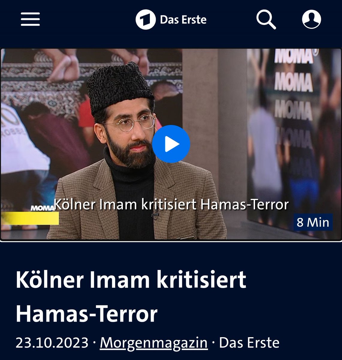 Sheikh_eu's tweet photo. @aCoerper_Mainz @berlinerzeitung Darüberhinaus bitte ich Sie, ihre pauschal Aussage, den Lesern quellenangewandt darzulegen. Ich habe bisher nichts über diese Muslime gefunden, welches das unterstützen der Hamas aufzeigt. Oh, da hab ich doch etwas gefunden 👇🏼
Einer der 100 IMAME!! https://t.co/XvYwfiRxQL