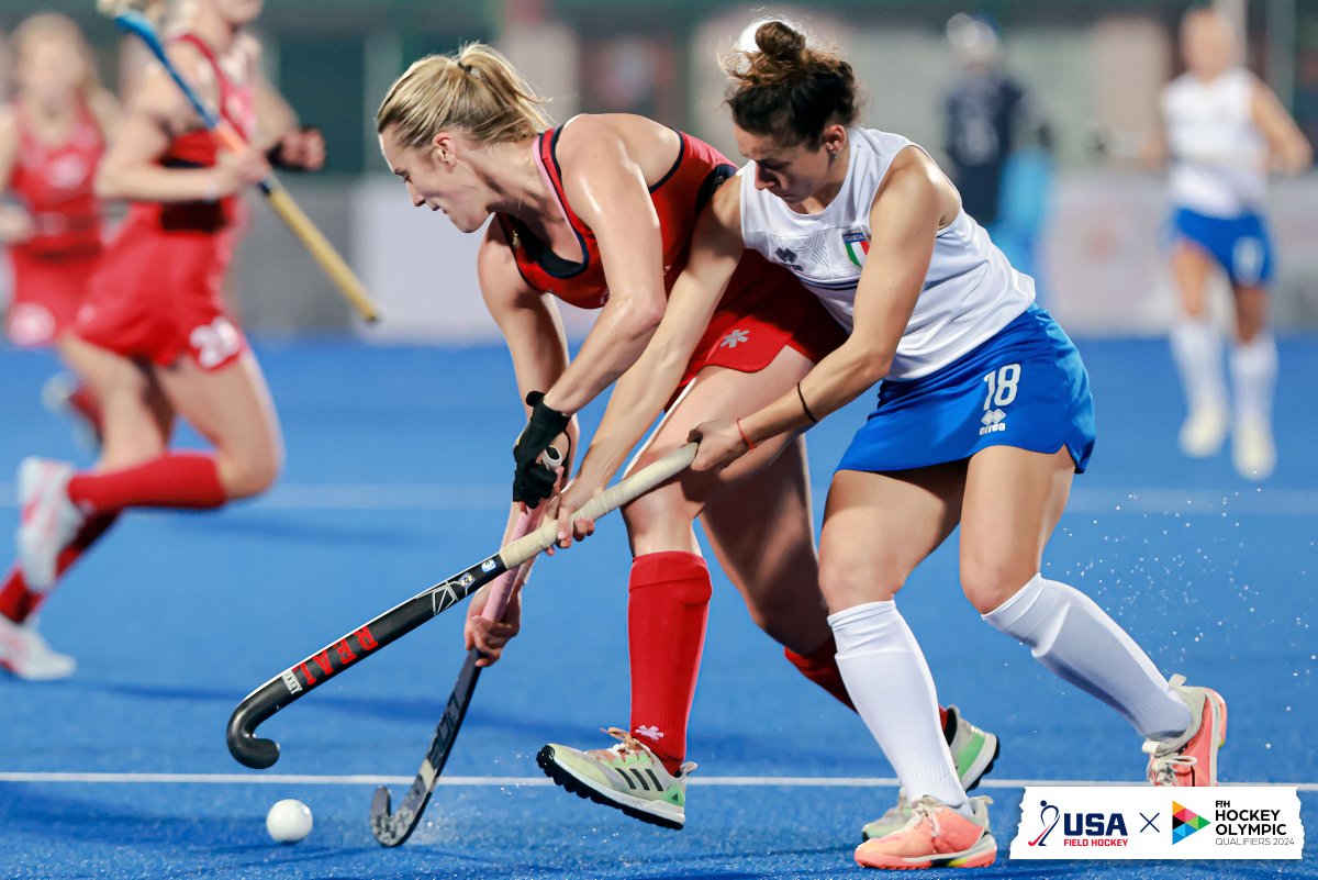 USAFieldHockey's tweet photo. The No. 13 USWNT took on No. 19 Italy in their second pool game of the the @FIH_Hockey Olympic Qualifier in Ranchi, India. After a scoreless first quarter, USA tallied in both the second and fourth periods for the 2-0 win. 🇺🇸

https://t.co/dLTGl7WxDL https://t.co/TpjmH6THCq