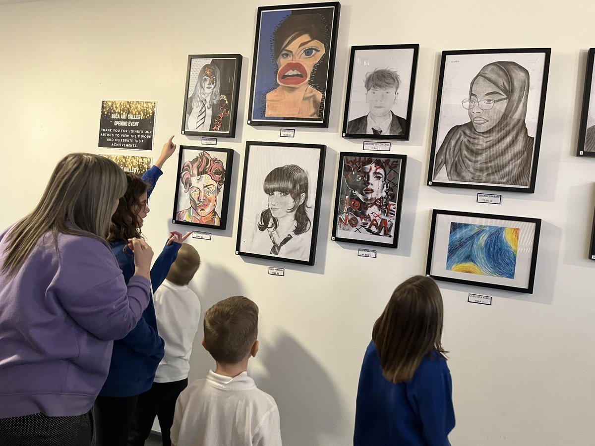 We had a brilliant evening at our Art Gallery Open Event this week, celebrating our artists achievements 🧑‍🎨 We were delighted to welcome our Governor, Mr Miles, who facilitated a project which provided the funding to grow our gallery🙌🏾 #WEAREBSCA #ACHIEVE