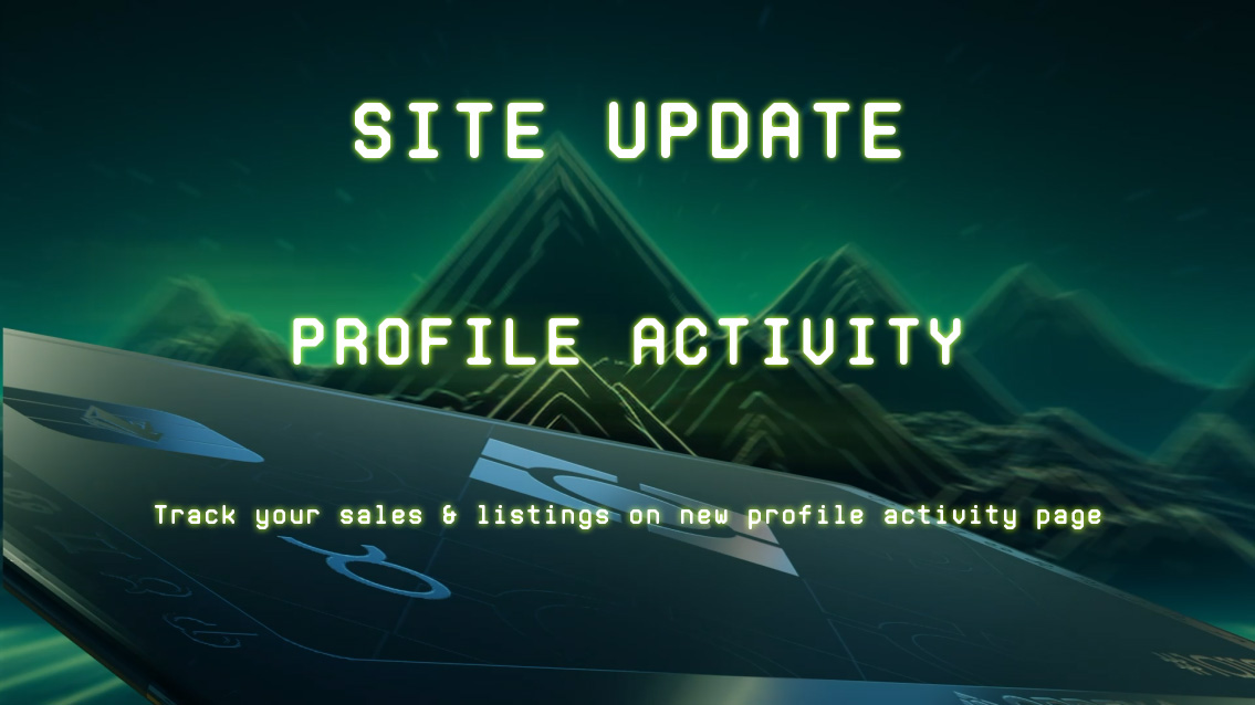 💠 网站更新 💠

现在可以通过个人资料页面的“活动”页，追踪自己所有的销售和上市纪录啰。

前往您的个人资料(My Items)，并在“Items”旁边找到“Activity”选项页。

很快也将提供更多在移动设备上追踪活动的方式，敬请期待 👀