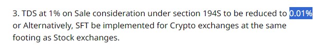 BuildonTitanX's tweet photo. @CryptooIndia @cryptoady @CryptoPointHi
📢 Attention needed! 🚨
Ady Bhai there is a need for correction in one of these petitions.
In the English petition, it mentions TDS as 0.01%, while in the Hindi one, it's mentioned as 0.05%. 🙏 #CorrectionNeeded https://t.co/dsuNawyimo