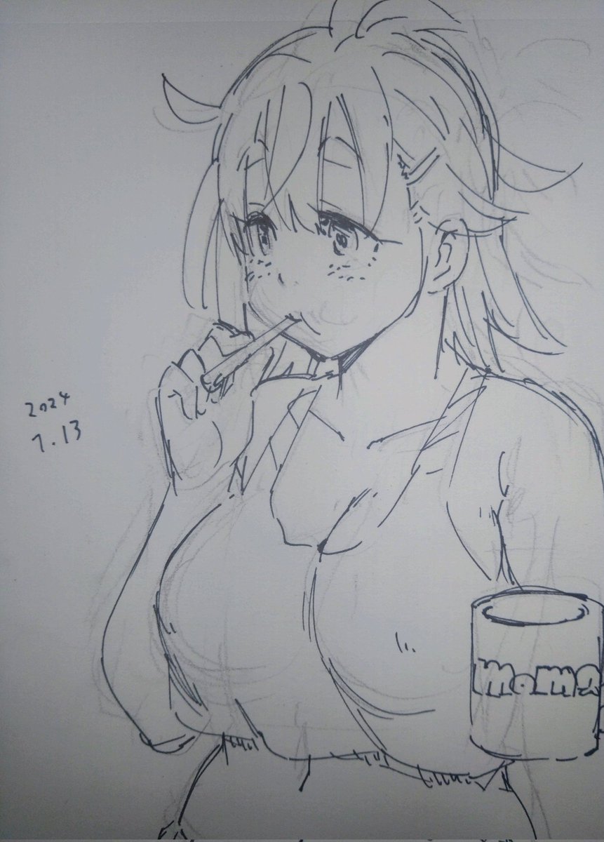 アナログ絵をアップしたかったけど果てしなく無理だった 
