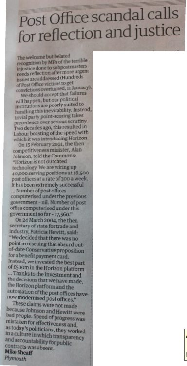 mikesheaff's tweet photo. @PeterWillsman And not helped by failure of our political institutions to provide scrutiny of contracts - my letter in yesterday's Guardian https://t.co/RsniiDnIIA