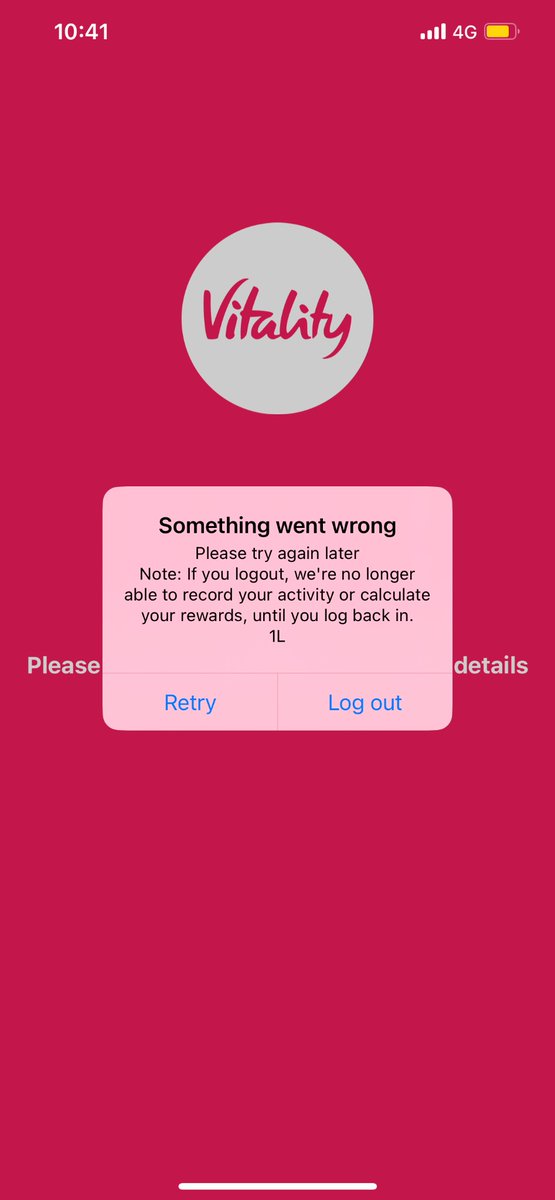 wookieewanderer's tweet photo. @Vitality_UK your app isn’t working, please advise https://t.co/79xJorgIrP