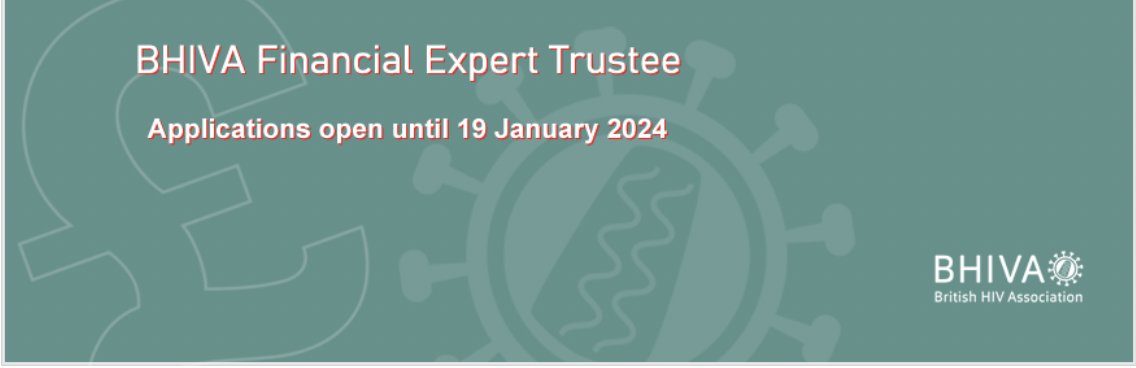 @BritishHIVAssoc are currently looking for a new Financial Expert Trustee to join the BHIVA Executive Committee from March 2024 For full details on how to apply and become part of this amazing team click here 👉 bhiva.org/BHIVA-financia… Deadline for submissions is 19th Jan