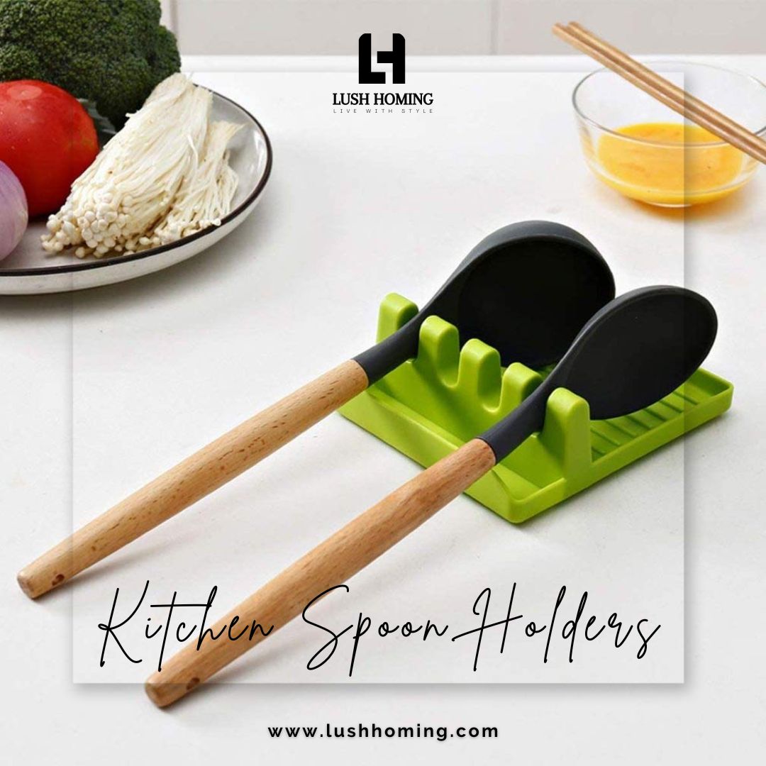 Spoon holders that add a dash of style to your kitchen essentials! lushhoming.com #lushhoming #CookingEssentials #SpoonHolder #KitchenOrganization #FunctionalDesign #CookingInStyle #HomeChef #KitchenDecor #ServingUpStyle