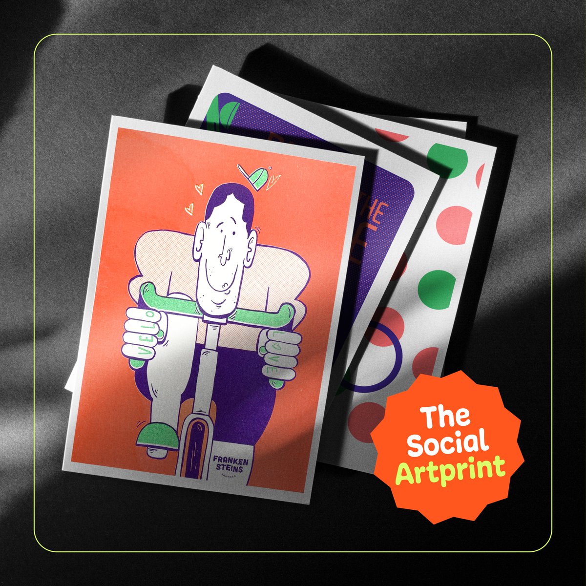 Vier Künstler:innen stellen einen limitierten Kunstdruck zur Verfügung. Die dreifarbigen Risographien sind handsigniert &amp; durchnummeriert.

Die Artprints gibt es als kleines Dankeschön für alle Unterstützer:innen unserer Crowdfunding Kampagne:
startnext.com/frankensteins-…