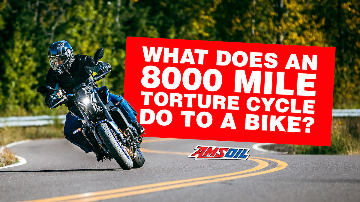 #AMSOIL Metric #Motorcycle Oil 8,000-Mile Torture Test bit.ly/48Fsh5I #MotorcycleMaintenance #EnginePerformance