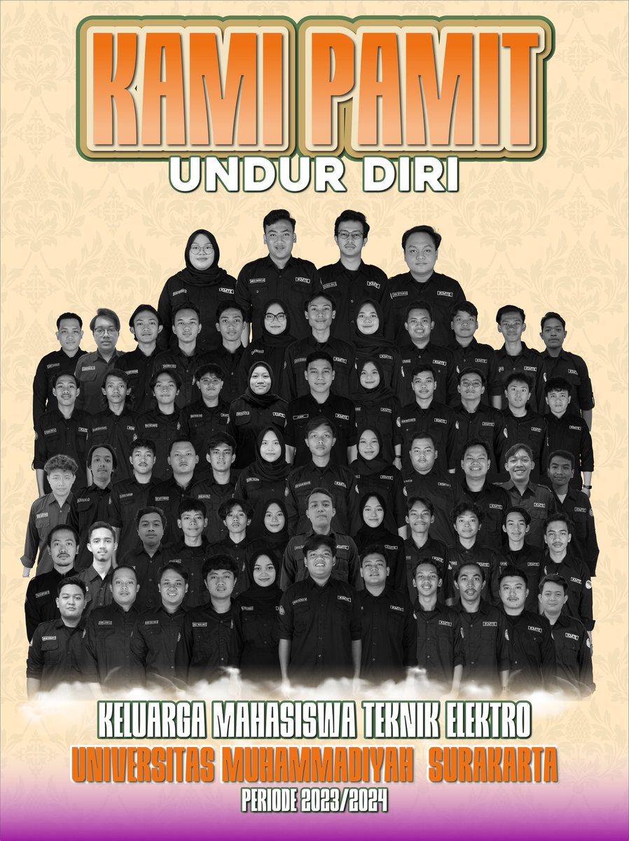 KmteUMS_'s tweet photo. [Selamat Jalan, Kepengurusan KMTE 2023]
.
Sebuah perjalanan yang penuh makna di periode 2023. Dengan rasa terima kasih yang mendalam, kami pamit undur diri dari kepengurusan. Semoga fondasi yang dibangun tetap kokoh, dan kesuksesan selalu menyertai organisasi ini. https://t.co/OZUa2fP8Ga