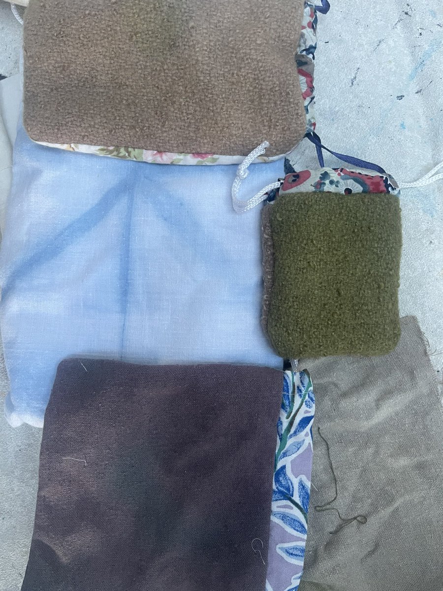 Really nice yesterday to see what some of the participants have made at home with fabric samples created in previous ‘Woad: A Year of Colour’ workshops. @KirkleesMuseums @WovenInKirklees #GrowingColourTogether #woad #naturaldye