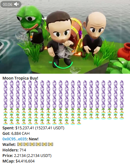 CAHds are buying fat bags of $CAH.

There is only 2 ways you can go about $CAH going towards the #bullrun and 2024 #gamefi season.

1. You buy a small or fat bag of <a href="/moontropica/">Moon Tropica 🌙,🌴</a>, whatever you are comfy with and avoid having to go through one of your toughest copes of your lives