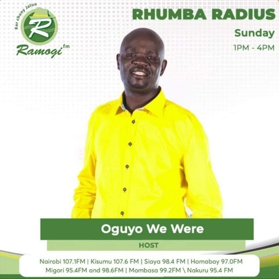 RamogiFM's tweet photo. Rhumba Radius mit mokalo, mana gi Oguyo Although. 
#RhumbaRadius https://t.co/zMencf7LmW