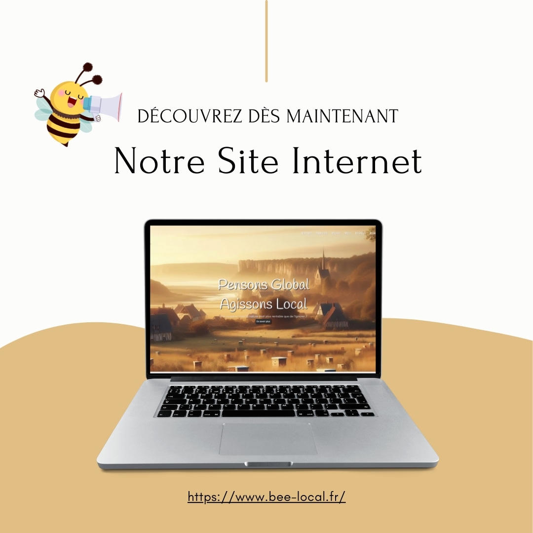 Bee Local lance son site internet ! 🎉
(lien en bio) 

Envie de changer les choses ?#
Pensons Global, Agissons Local 🐝

#abeille #apiculture #permaculture #france #madeinfrance #local #miel #ecologie #bio