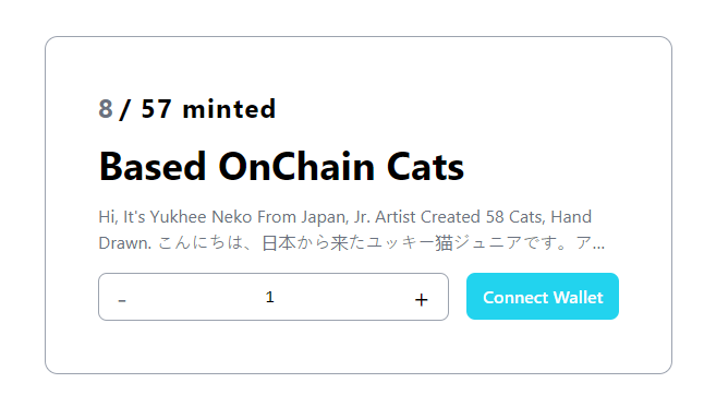 BasedOnChainCat's tweet photo. GM, 🐱Meow 🐱 🔥 

Total Supply: 57 - Hand Drawn 100% Generative Collection "Instant Reveal Upon Mint" 💙

@base @BaseNodeMonkes @BaseBirds_BB @OnChainDinos @onchainfrogz 
#buildonbase #NFTs #NFT #NFTCommunity #Coinbase https://t.co/Zn7Te4Aozp
