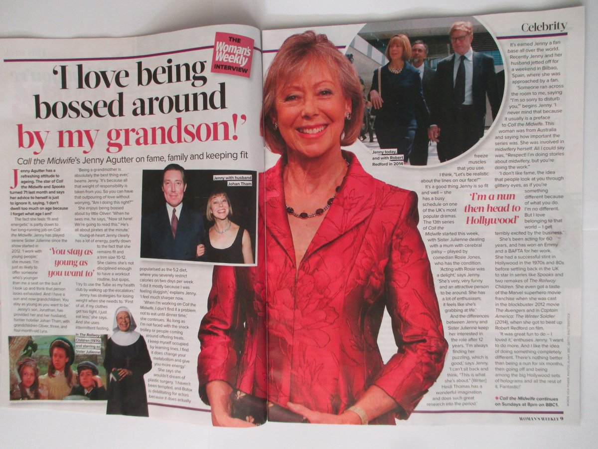 Jenny Agutter a great role model from my point of view 16Jan2024 edition of Woman's Weekly.
