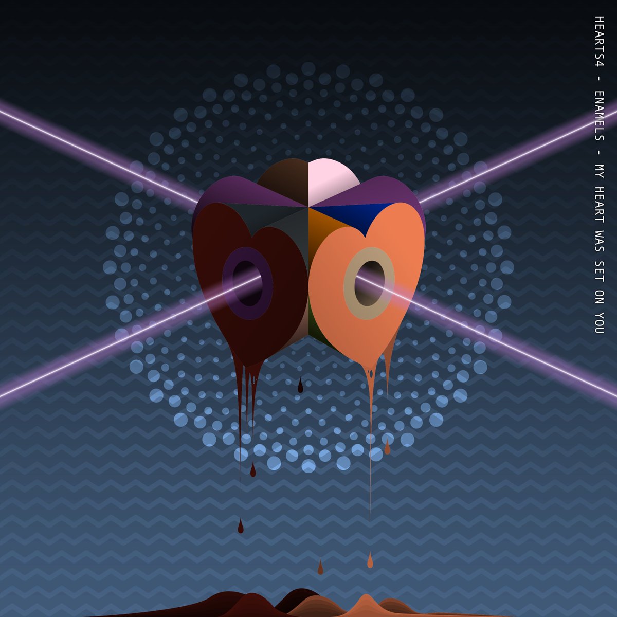 hearts4inc's tweet photo. The Enamels - My Heart Was Set on You, The Mixers. Purple Laser Beam Blasts! it's like an omelet algorithm that scrambles everything perfectly, generating 12,000 insanely cool and unique works of art. #ArtisticAlchemy #InfinitePossibilities #Hearts #Hearts4 #NFT #NFTDrop https://t.co/v2bG2qd7ak