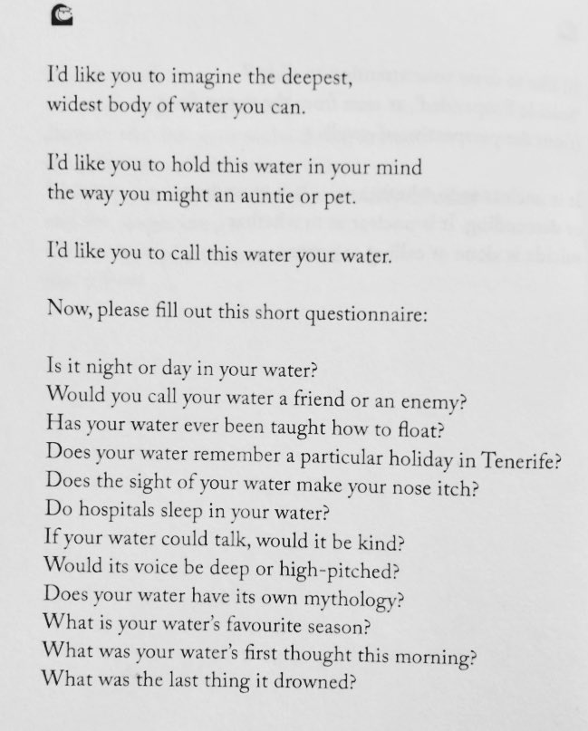 ‘I’d like you to imagine the deepest, widest body of water you can.’ Joe Carrick-Varty @JoeCarrickVarty