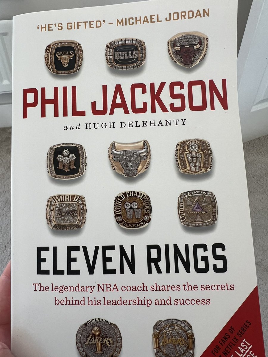 I finished Eleven Rings by Phil Jackson over the weekend. 

As someone who knows nothing about basketball, I was surprised how good it was. 

Maybe I shouldnt have been, given the success of his Chicago Bulls and LA Lakers teams. 

Also, The Last Dance on Netflix is one of the