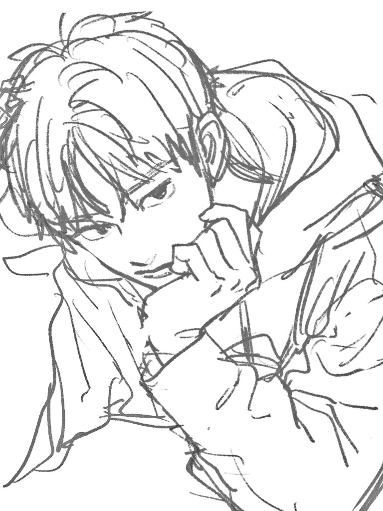 使わなかった桜志のラフ
#ゆびさきと恋々