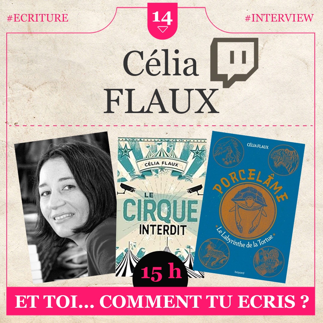 Coucou les gens ! Bon dimanche ! Et on fête ça avec Célia Flaux à 15H sur Twitch ! On va parler d'écriture et de si elle a des secrets cachés et des recettes pour réussir à écrire le bestseller de l'année !

twitch.tv/cbadaroux

#écriture #autricefrançaise #twitchfr