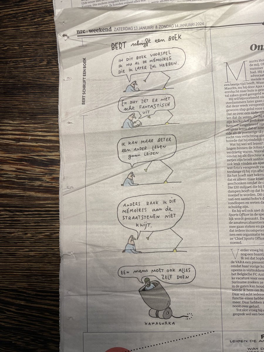 Geniaal grappig! Echt weer een top strip van #kamagurka #bert <a href="/nrc/">NRC</a>