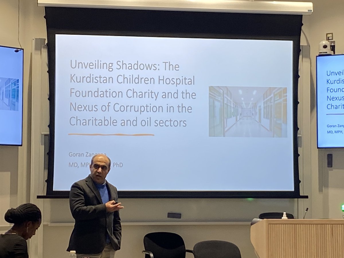 Corruption, medicine, the oil industry, privatisation, nepotism, a prime minister and more - a whistle stop tour of corruption in the Kurdistan children’s hospital by @GoranAbudlla 

#LSECorruptionWorkshop