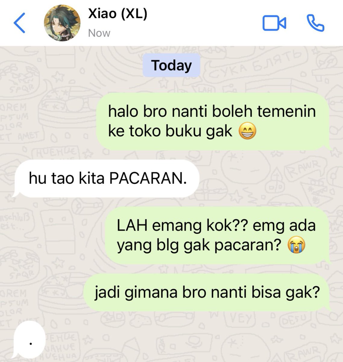 cryfolium's tweet photo. 💌 #huxiao few tweets,
genshin impact socmed au

in which huxiao pacaran tapi tetap manggil 'bro' https://t.co/d7rbgDS8yJ