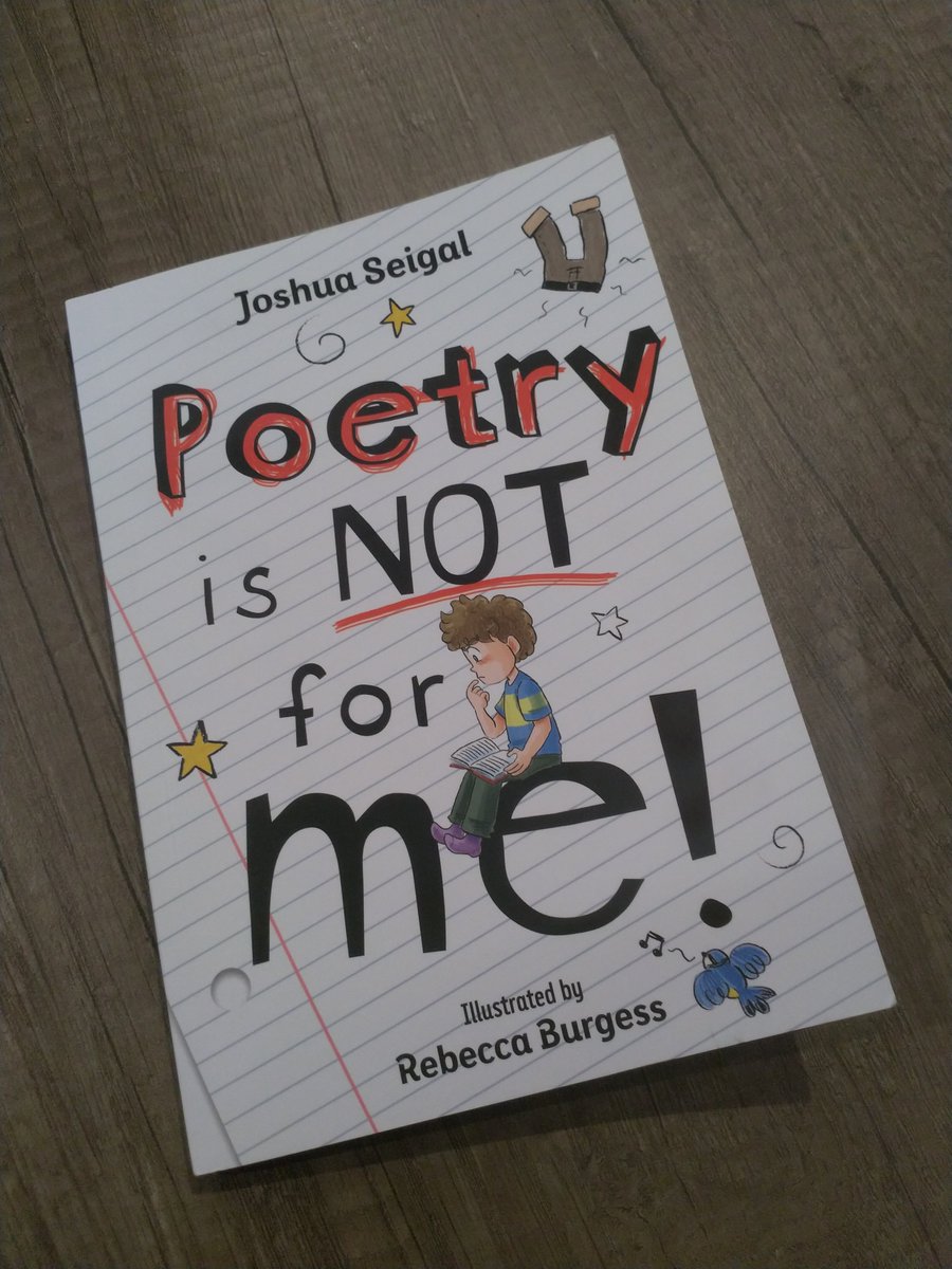 Our 7yo came home with Poetry is NOT for me by @joshuaseigal and illustrated by Rebecca Burgess. We have loved diving into this class reading book this weekend. Some really rich vocabulary, fun illustrations and a great idea! #poetry #reading #edutwitter #schools