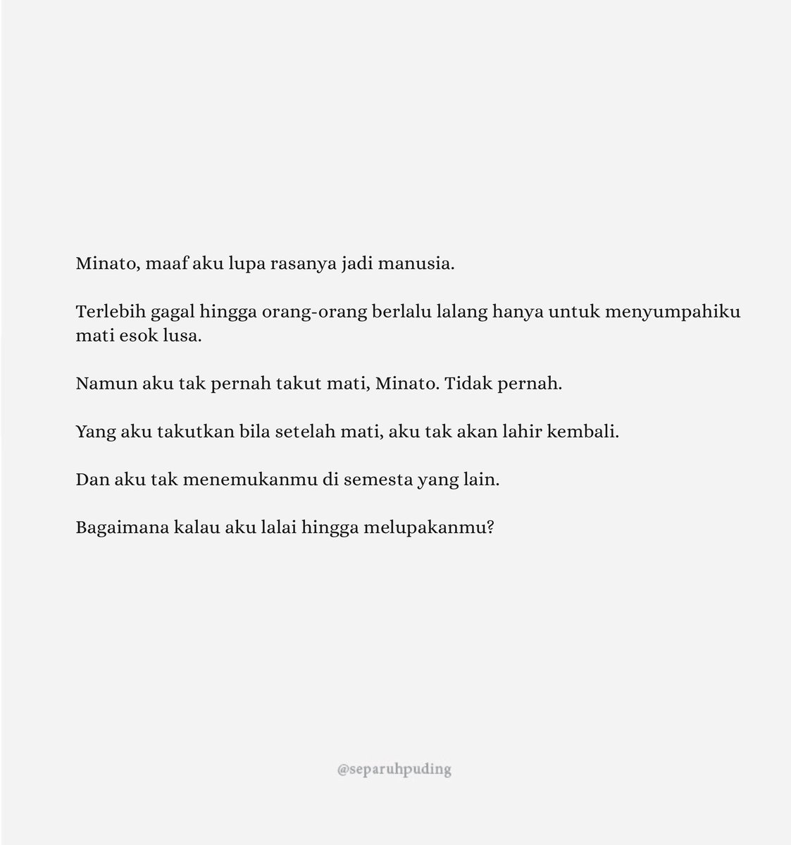 separuhpuding's tweet photo. Sayang, Minato dan Yori gagal di semesta yang lainnya. https://t.co/bwBvnetYYW