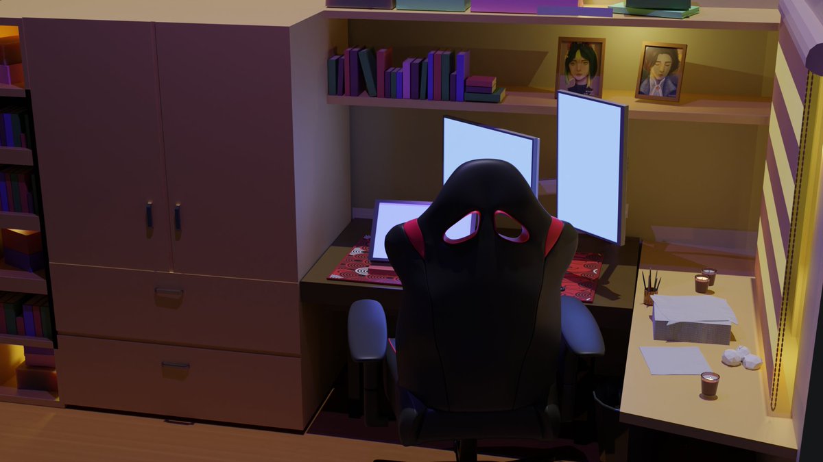 RoseVeroy11's tweet photo. Isometric Room using blender

#isometricroom #3dmodeling  #blender https://t.co/OswKMKQHJr
